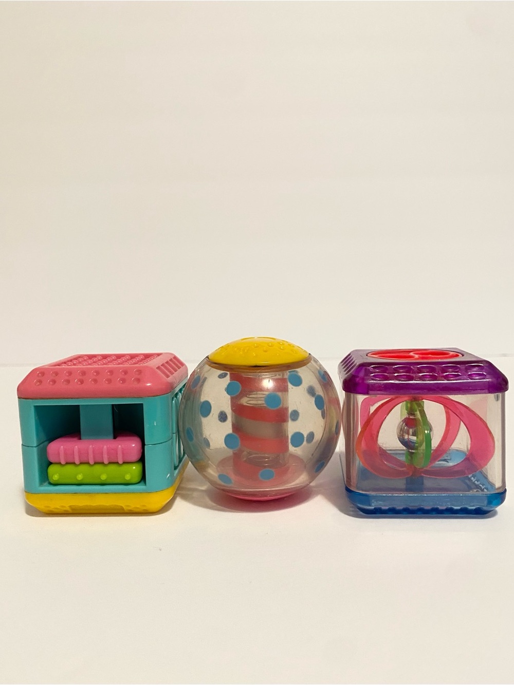 Vintage Fisher Price Peek a Boo Blocks + Ball Sensory Toys Block Lot Baby Toys